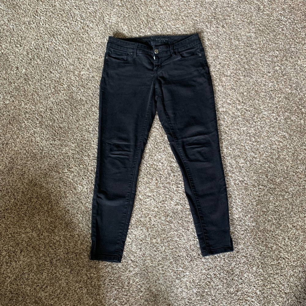 The Limited Black Skinny Jeans with Ankle Zipper